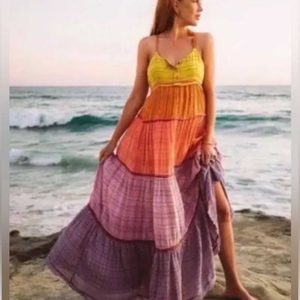 Free People | Juliana Maxi Dress | Rainbow | XS - Picture 6 of 6